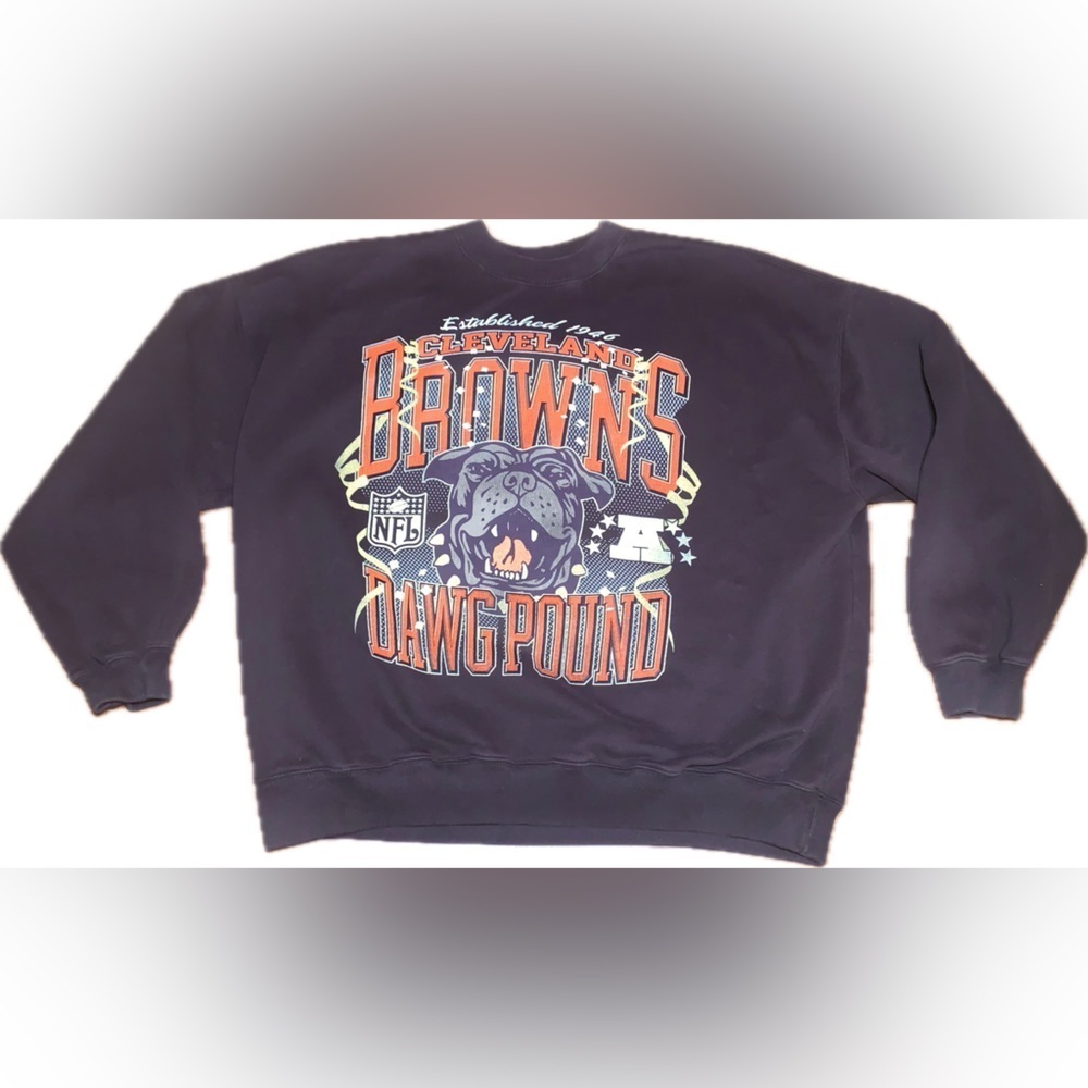 Cleveland Browns Dawg Pound Abercrombie & Fitch Oversized NFL Sweatshirt XL